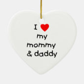 Ik hou van mijn mama en papa keramisch ornament (Achterkant)