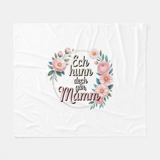 Ik hou van mijn mama - fleece deken (Voorkant (Horizontaal))