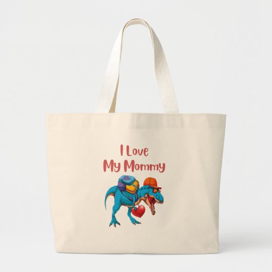 Ik hou van mijn mama grote tote bag (Voorkant)