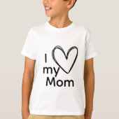Ik hou van mijn mama hart t-shirt (Voorkant)
