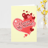 Ik hou van mijn mama! kaart (Gele Bloem)