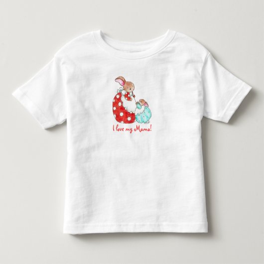 Ik hou van mijn mama! kinder shirts (Voorkant)