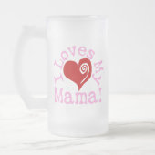 Ik hou van mijn mama matglas bierpul (Links)