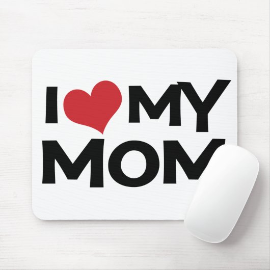 Ik hou van mijn mama Moederdag Mousepad Muismat (Met muis)