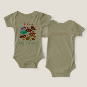 Ik hou van mijn mama peuter T-shirt (Ontwerp Voorkant & Achterkant)