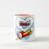 Ik hou van mijn mama Rag Doll & Hearts Tweekleurige Koffiemok (Center)