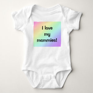 Ik hou van mijn mama regenboog romper