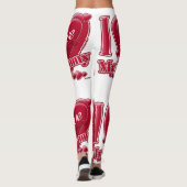 Ik hou van mijn mama rode harten leggings (Achterkant)