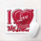 Ik hou van mijn mama rood - hart muismat (Met muis)
