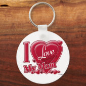 Ik hou van mijn mama rood - hart sleutelhanger (Voorkant)