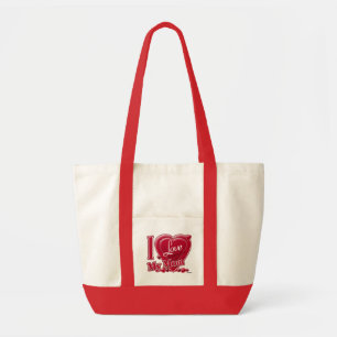 Ik hou van mijn mama rood - hart tote bag