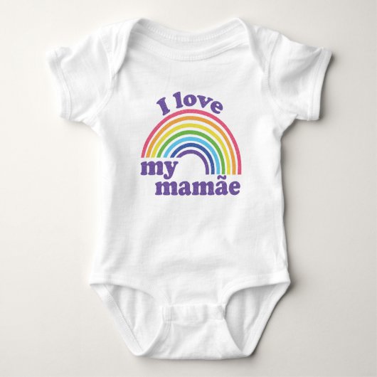 Ik hou van mijn Mamãe - Mooie Regenboog Romper (Voorkant)