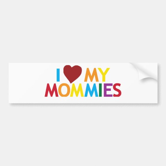 Ik hou van mijn mama's bumpersticker (Voorkant)
