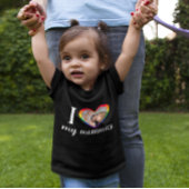 Ik hou van mijn mama's LGTB kleuren vlag hart