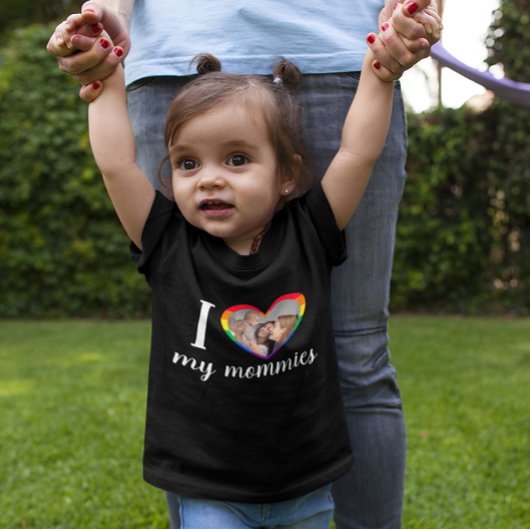 Ik hou van mijn mama's LGTB kleuren vlag hart