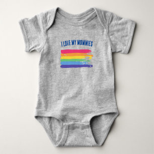 Ik hou van mijn mama's Pride Rainbow Romper