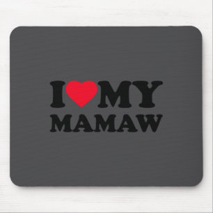 Ik hou van mijn Mamaw Hart Oma Familie Lange Mouwe Muismat