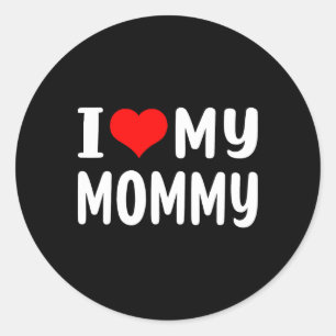 Ik hou van mijn mammie grappige Moederdag cadeautj Ronde Sticker