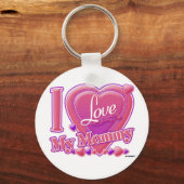 Ik hou van mijn mammie roze/paars - hart sleutelhanger (Voorkant)