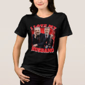 Ik hou van mijn man aangepaste Valentijnsdag cadea Tri-Blend Shirt (Voorkant)