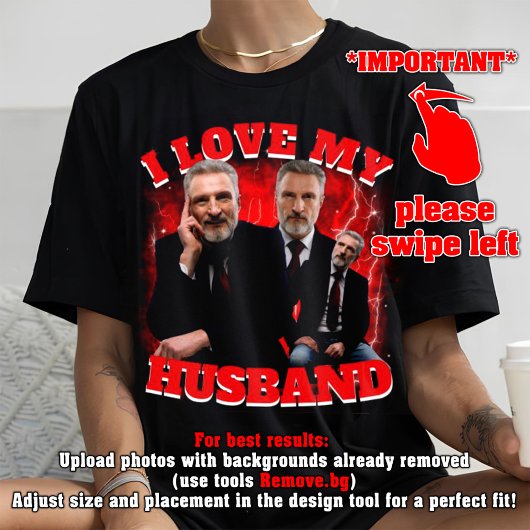 Ik hou van mijn man aangepaste Valentijnsdag cadea Tri-Blend Shirt