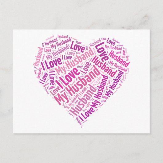 Ik hou van mijn man briefkaart (Voorkant)