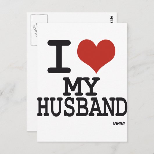 Ik hou van mijn man briefkaart (Voorkant / Achterkant)