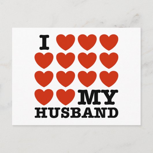 Ik hou van mijn man briefkaart (Voorkant)