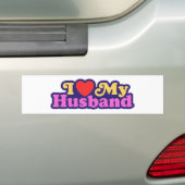 Ik hou van mijn man bumpersticker (Op auto)