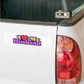 Ik hou van mijn man bumpersticker (Op Truck)