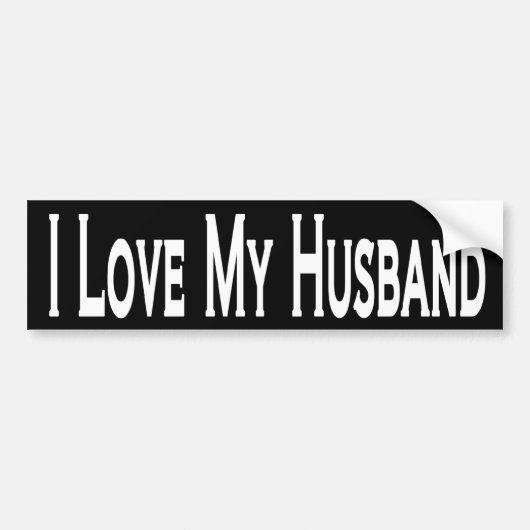 Ik hou van mijn man bumpersticker (Voorkant)