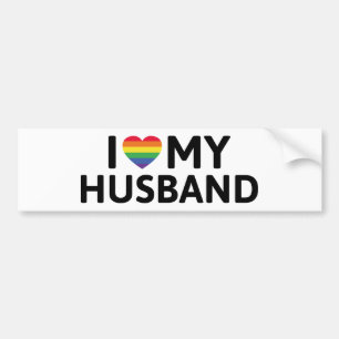 Ik hou van mijn man bumpersticker