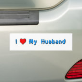 Ik hou van mijn man bumpersticker (Op auto)