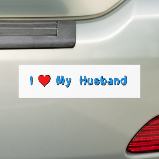 Ik hou van mijn man bumpersticker (Op auto)