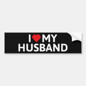 Ik hou van mijn man bumpersticker (Voorkant)