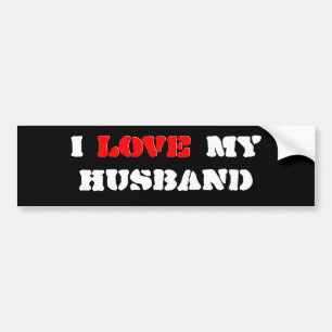 Ik hou van mijn man bumpersticker
