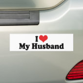 Ik hou van mijn man bumpersticker (Op auto)
