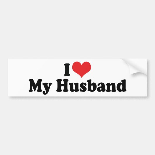 Ik hou van mijn man bumpersticker (Voorkant)