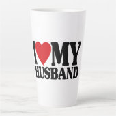 Ik hou van mijn man - Cute Matching Gift voor Vrou Latte Mok (Voorkant)