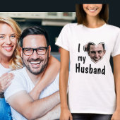 Ik hou van mijn man foto hart t-shirt