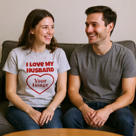 Ik hou van mijn man foto t-shirt