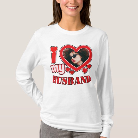 Ik hou van mijn man gepersonaliseerd t-shirt (Voorkant)