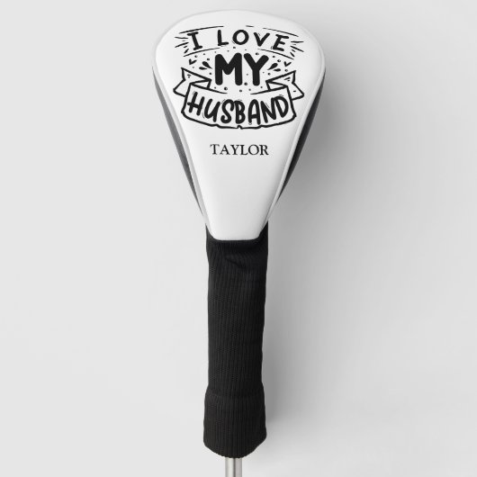 Ik hou van mijn man golfheadcover (Voorkant)