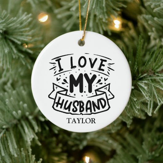 Ik hou van mijn man keramisch ornament (Boom)