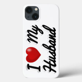 Ik hou van mijn man leuke zwarte tekst iPhone Case