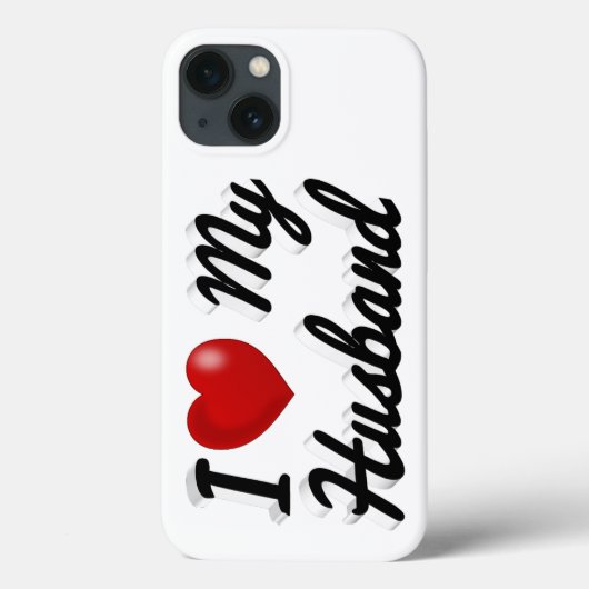 Ik hou van mijn man leuke zwarte tekst iPhone Case (Achterkant)