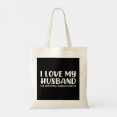 Ik hou van mijn man, maar soms wil ik het uitlijne tote bag (Achterkant)