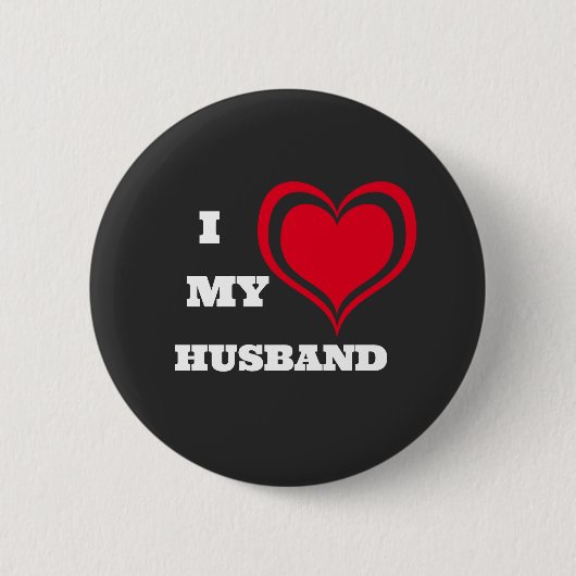 Ik hou van mijn man op maat ronde button 5,7 cm (Voorkant)