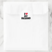 "Ik hou van mijn man - Romantisch Valentijnsdag ca Ronde Sticker (Tas)