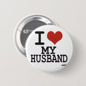 Ik hou van mijn man ronde button 5,7 cm (Voorkant /achterkant)